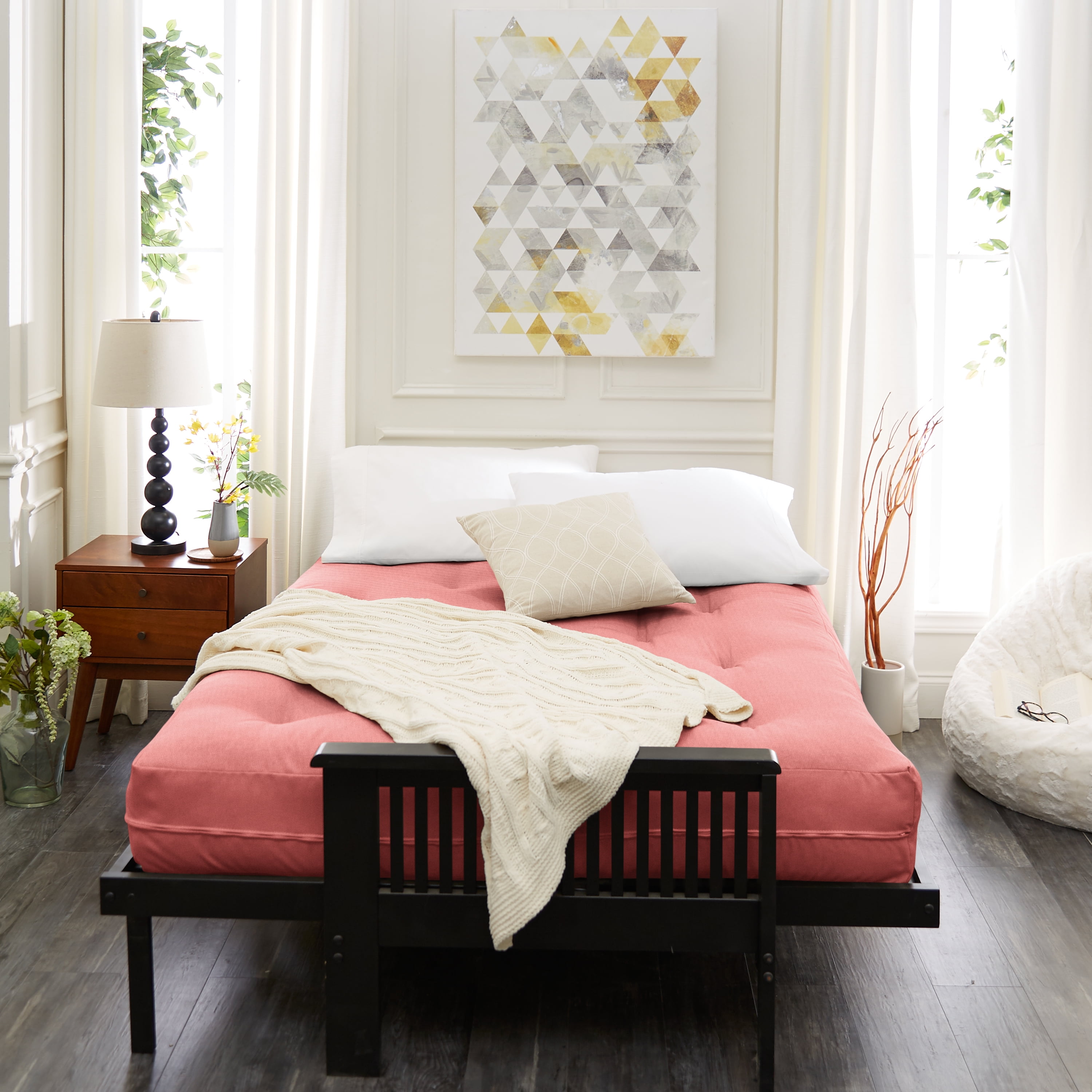 Sorra Home 10 Inch Dual Gel Futon Mattress, Full Size, Reversible, Indoor Use