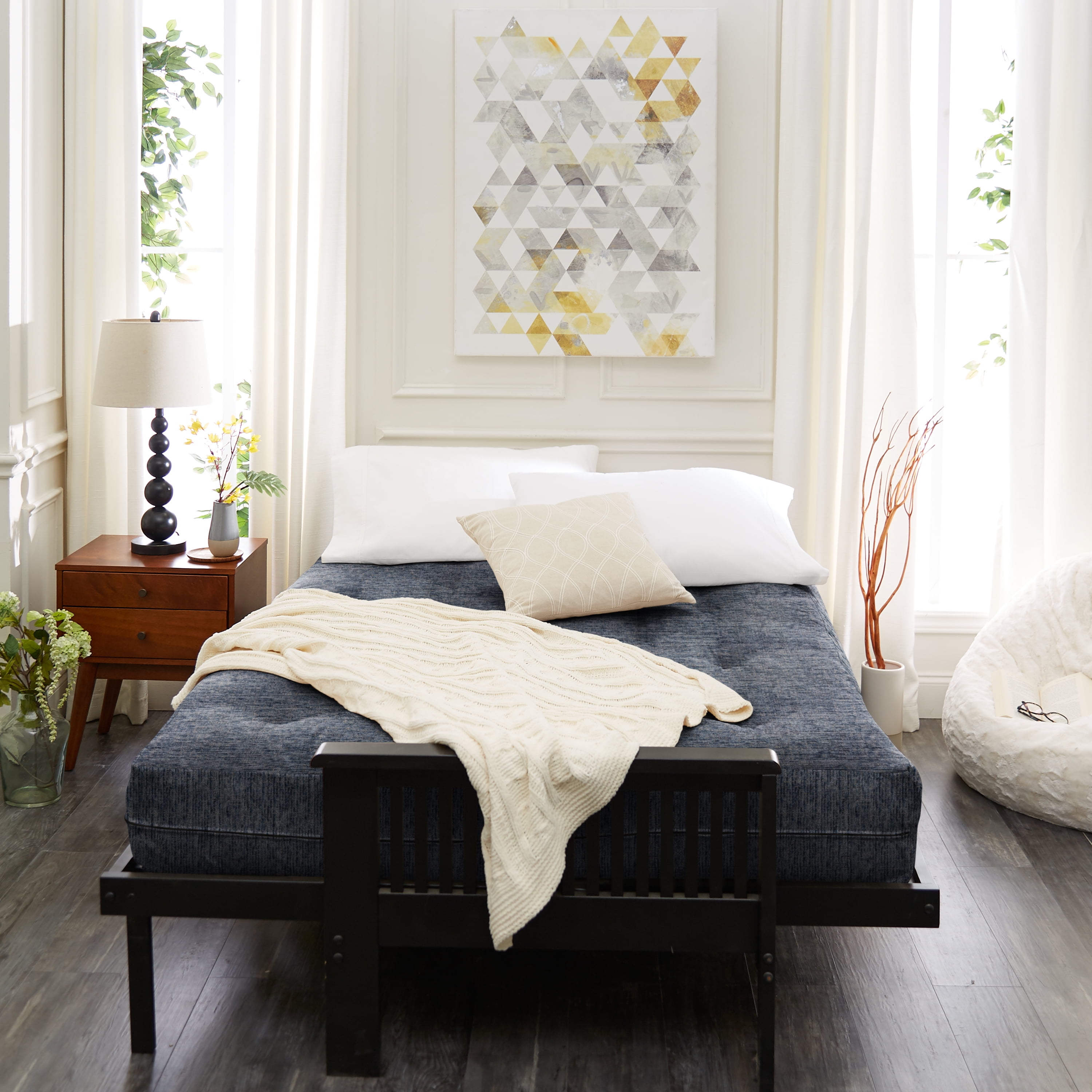 Sorra Home - 10 inch Gel Pocket Coil Futon Mattress, Queen Size