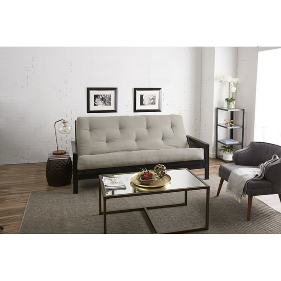Sorra Home - 10 inch Pocket Coil Futon Mattress, Queen Size - Suede Gray