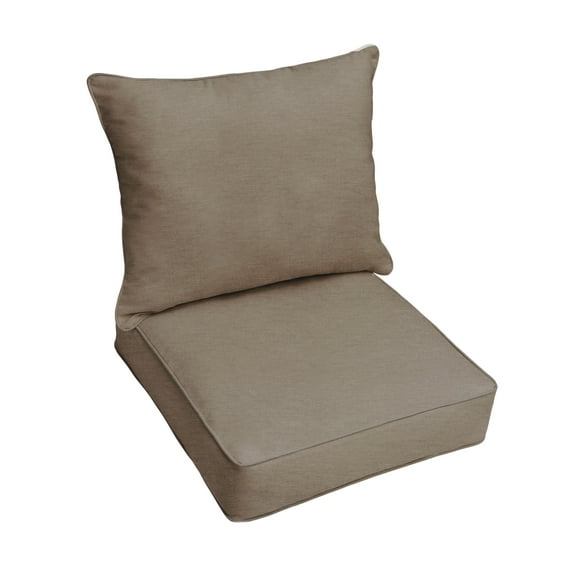 Sorra Home 22.5" x 22.5" Beige Solid Rectangle Cushion Set Outdoor Seating Cushions