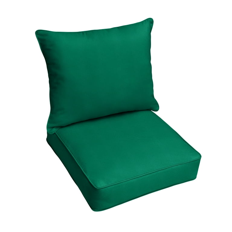Sorra Home 25 x 25 Forest Green Solid Square Cushion Set Outdoor Seating Cushions Walmart