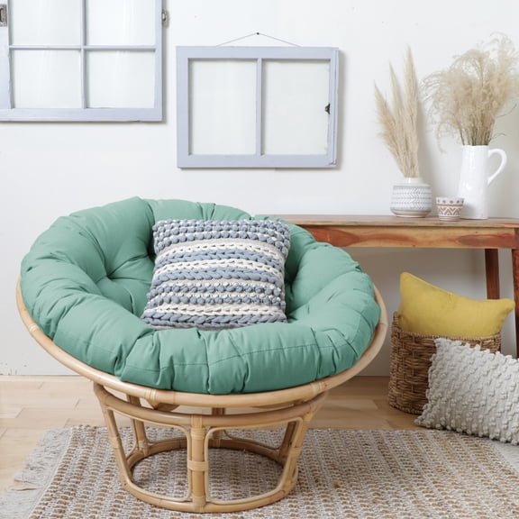 Sorra Home 44-inch Round Papasan Cushion - Ice Mint