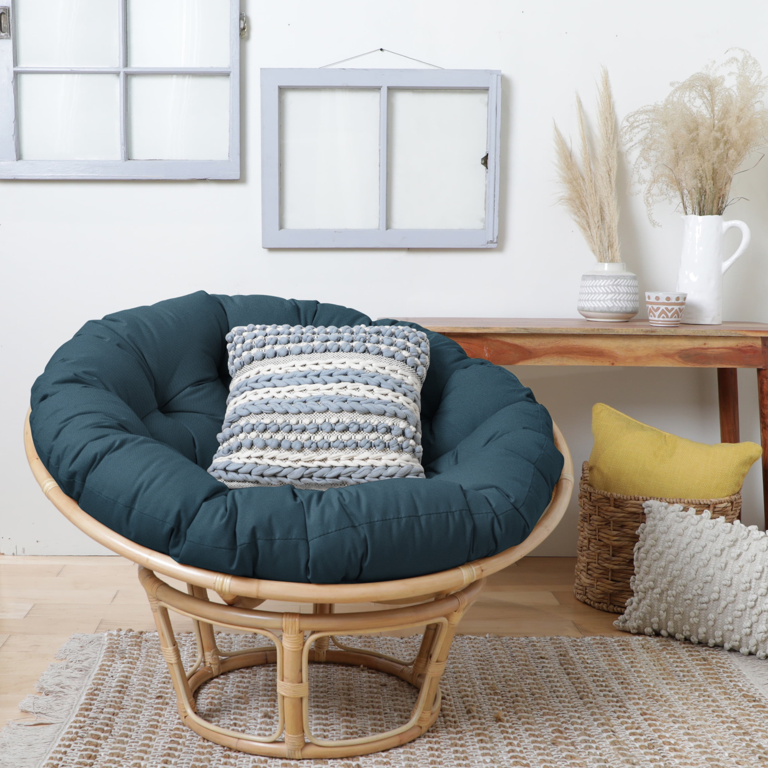 Mozaic Company Egg Chair Cushion Patio Seat | Orange | One Size | Outdoor Cushions Patio Seat Cushions | Tufted