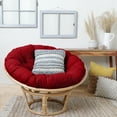thumbnail image 1 of Sorra Home 48-inch Round Papasan Cushion - Red, 1 of 5