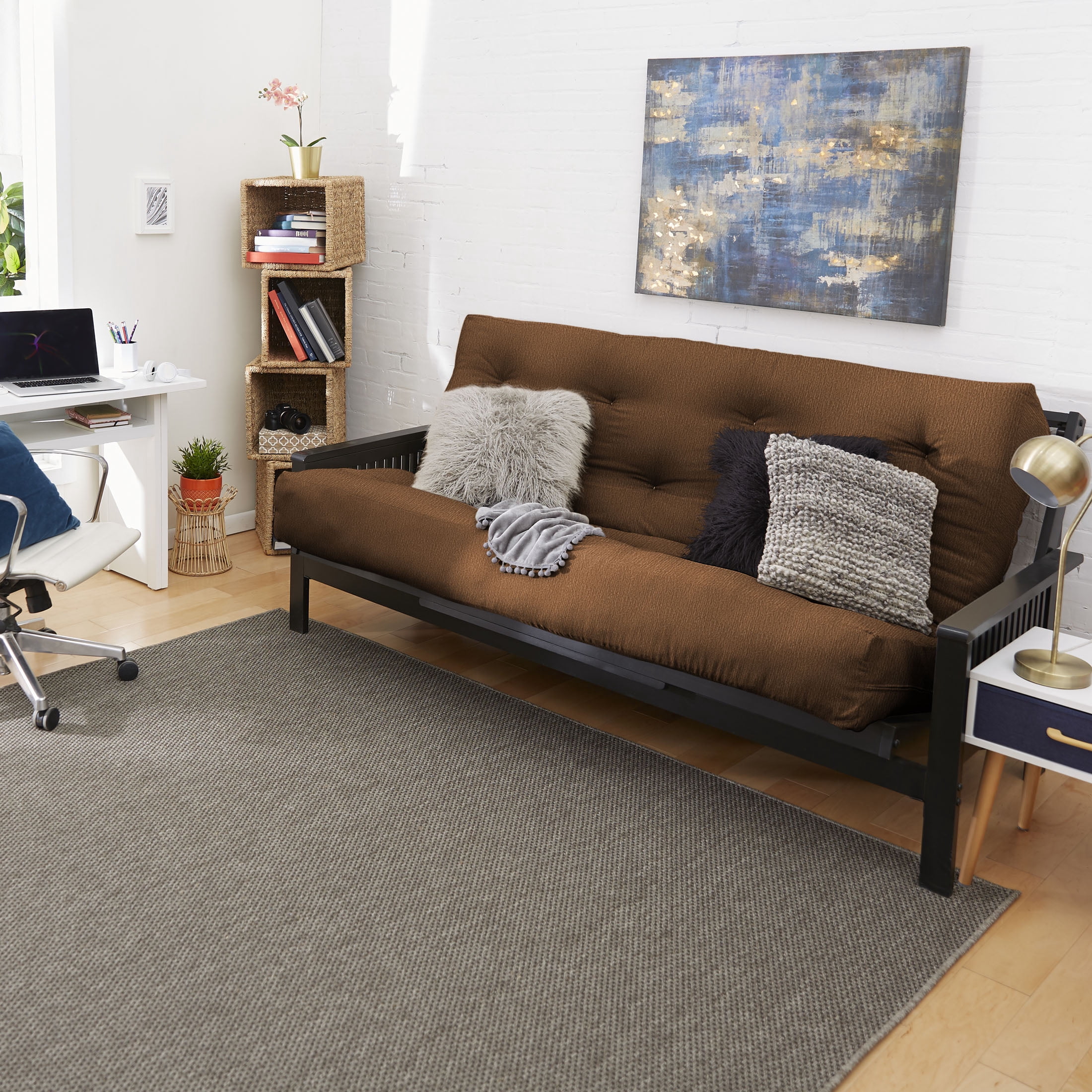 Sorra Home 5 inch Full Size Futon Mattress - Barcelona Pecan