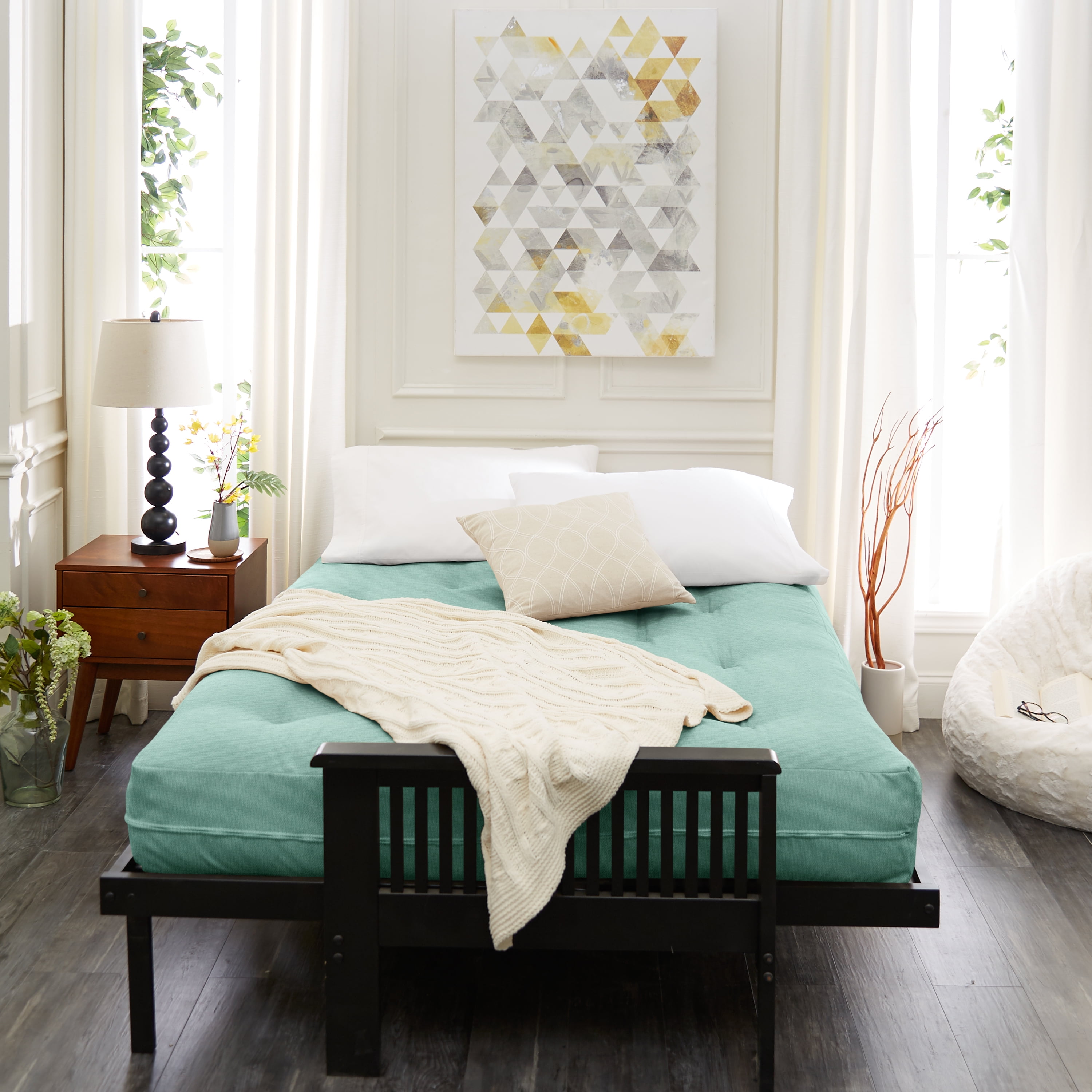 Sorra Home - 5 inch Reversible Tufted Futon Mattress, Full Size