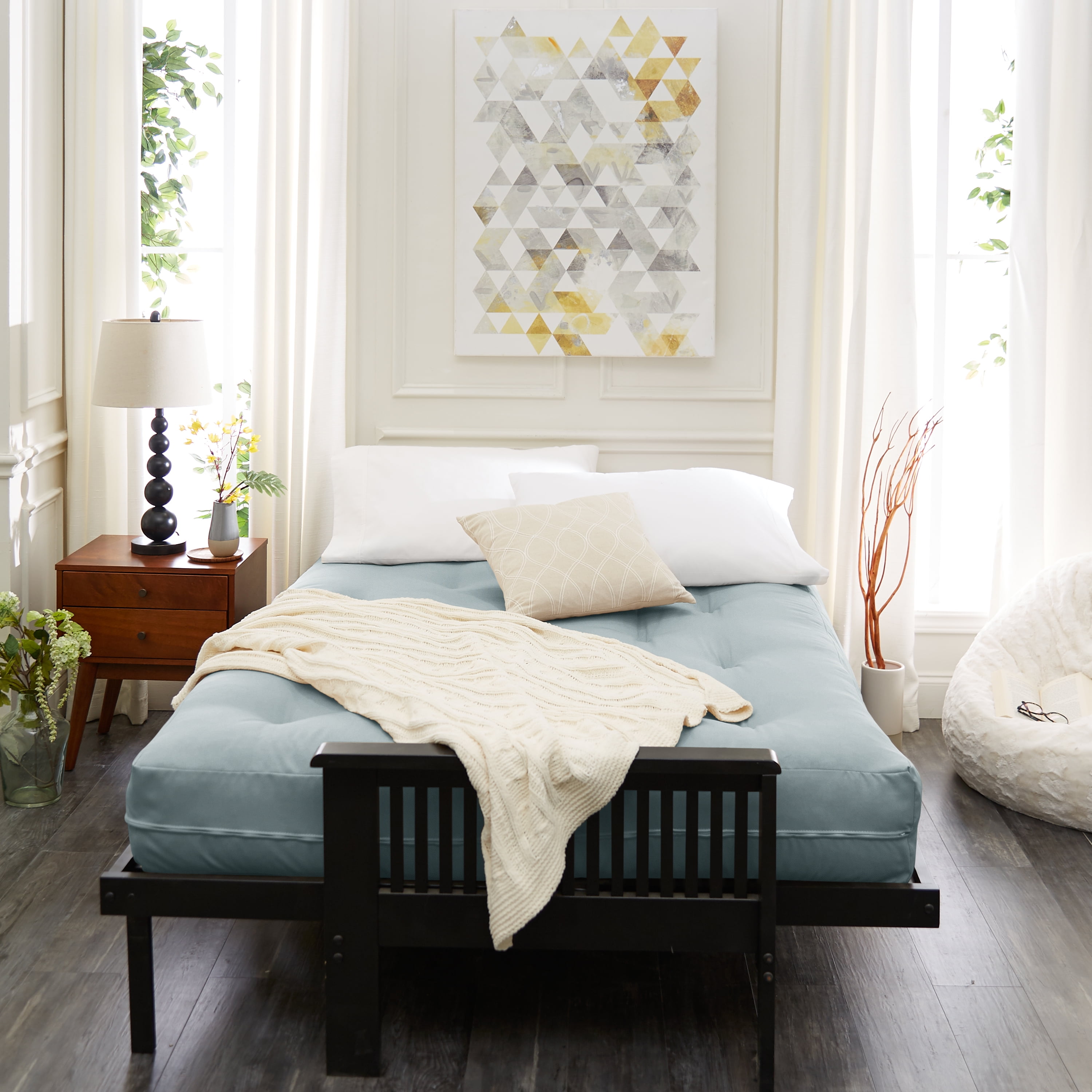 Sorra Home - 6 inch Reversible Tufted Futon Mattress, Queen Size