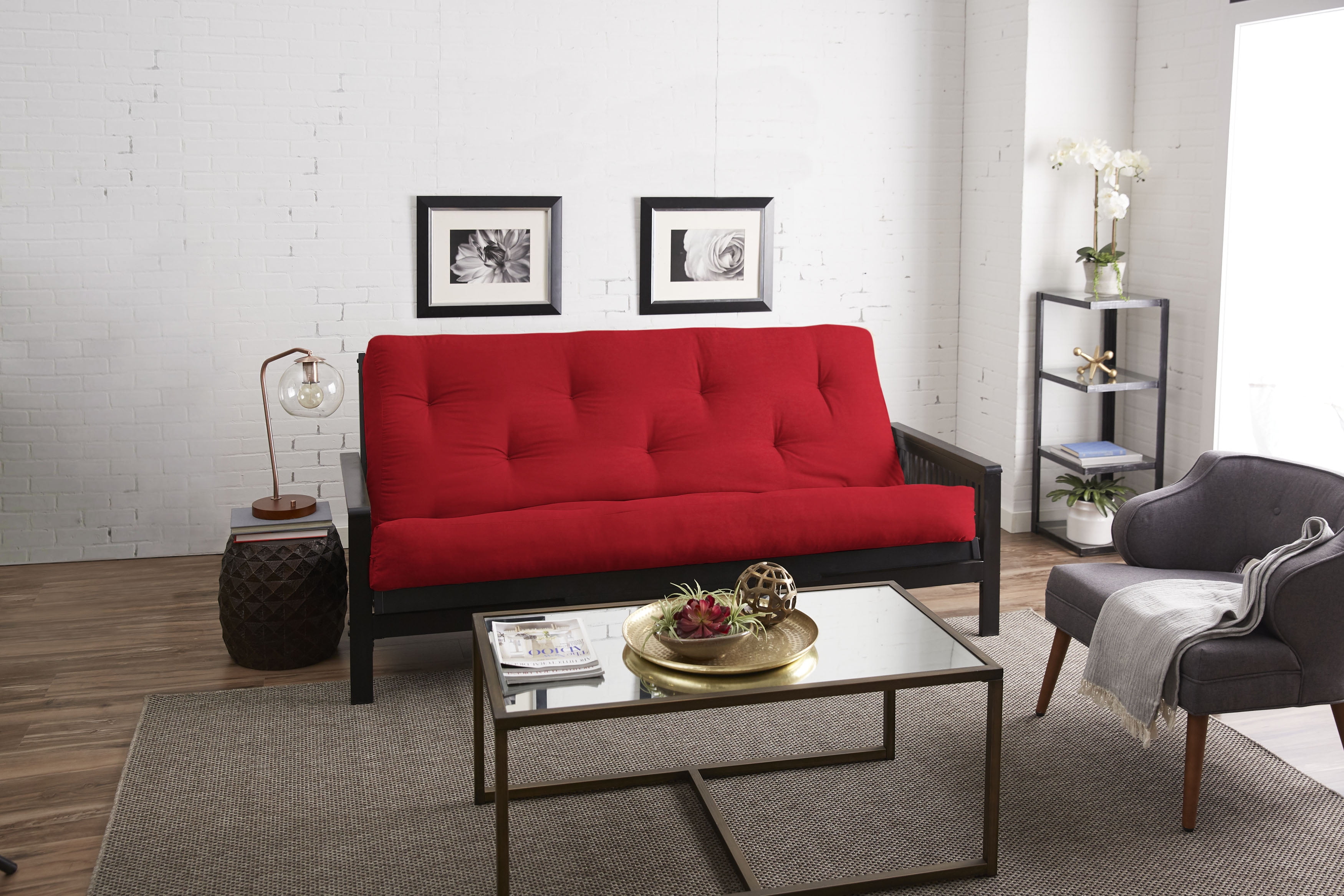 Sorra Home 8 inch Reversible Tufted Futon Mattress, Full Size