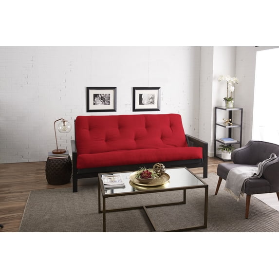 Sorra Home - 8 inch Reversible Tufted Futon Mattress, Full Size