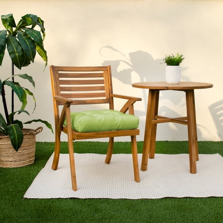 Sorra Home Apple Green Tufted Chair Cushion Square Back 19 x 19 x 3