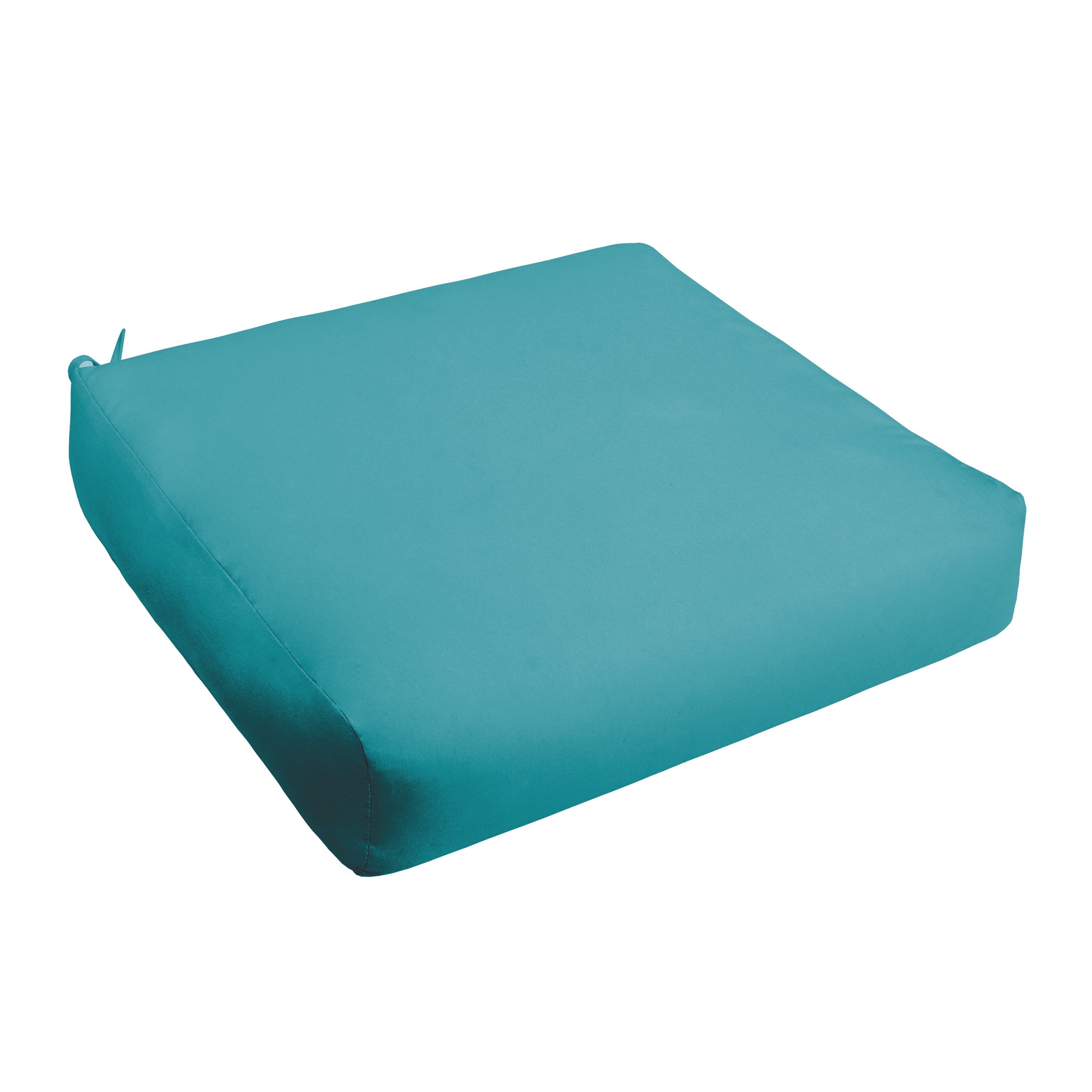 Sorra Home Aqua Blue Indoor/Outdoor Deep Seating Cushion, Round Front