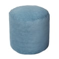 thumbnail image 1 of Sorra Home Barrett Turquoise Round Bean Pouf 20 in W x 20 in D x 18 in H, 1 of 1