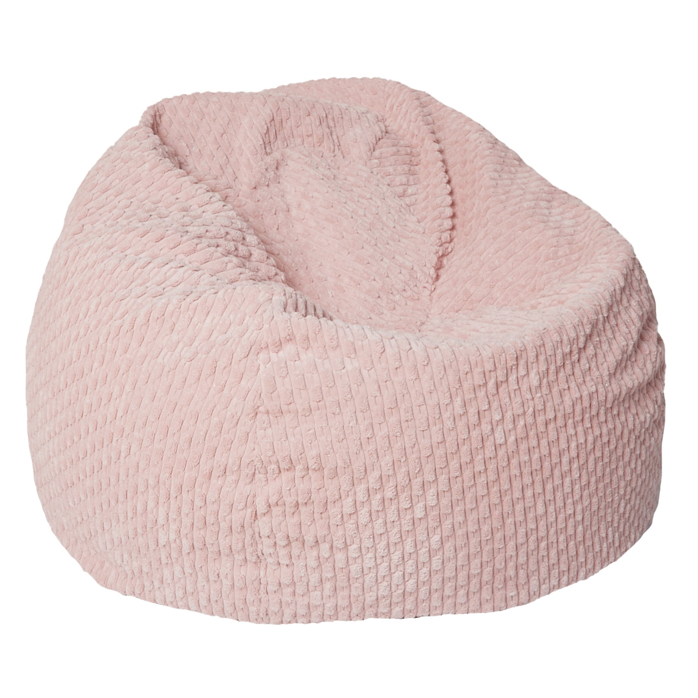 Sorra Home Becklee Blush Bean Bag 30 in W x 30 in W x 20 in H