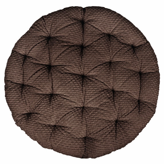 Sorra Home Becklee Chocolate Indoor Papasan Cushion 48 in W x 48 in W x 4 in H