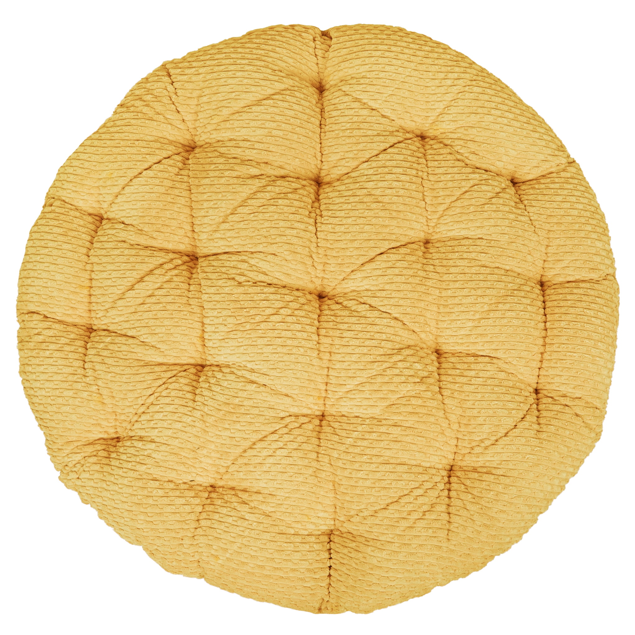 Sorra Home Becklee Mustard Indoor Papasan Cushion 48 in W x 48 in W x 4 in H