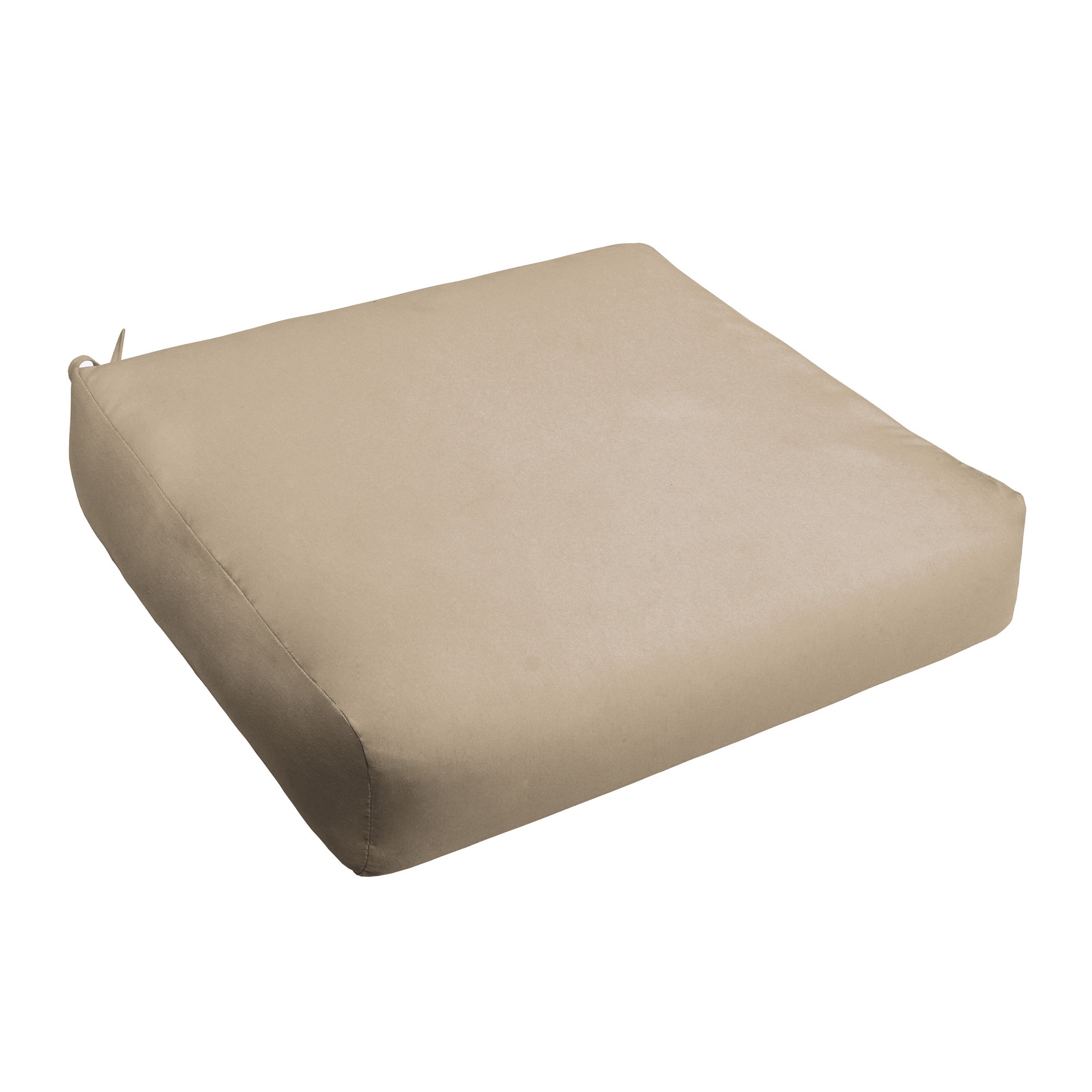 Sorra Home Beige Indoor/Outdoor Deep Seating Cushion, Round Front