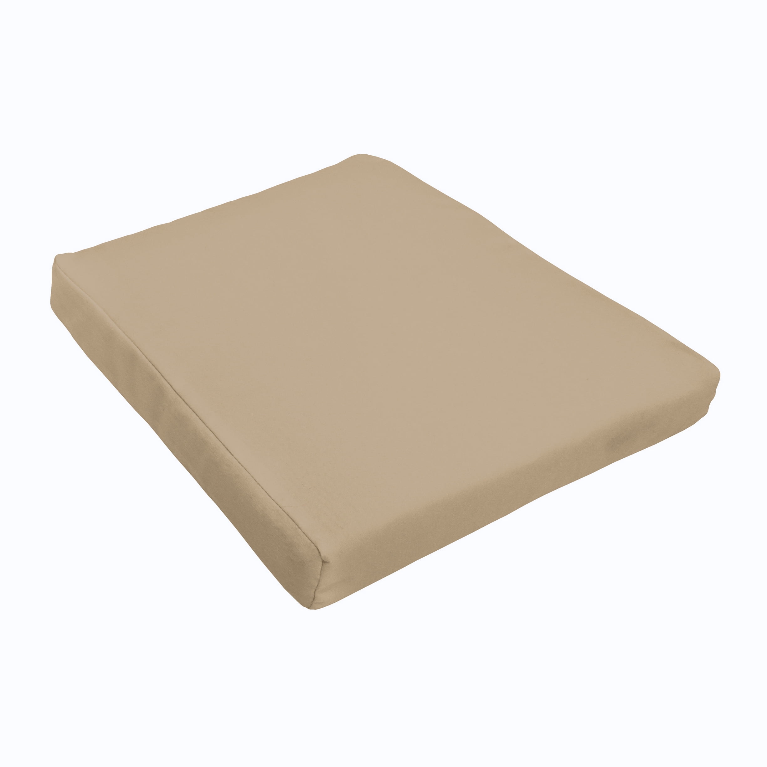 Sorra Home Beige Indoor/Outdoor Round Front Tapered Cushion