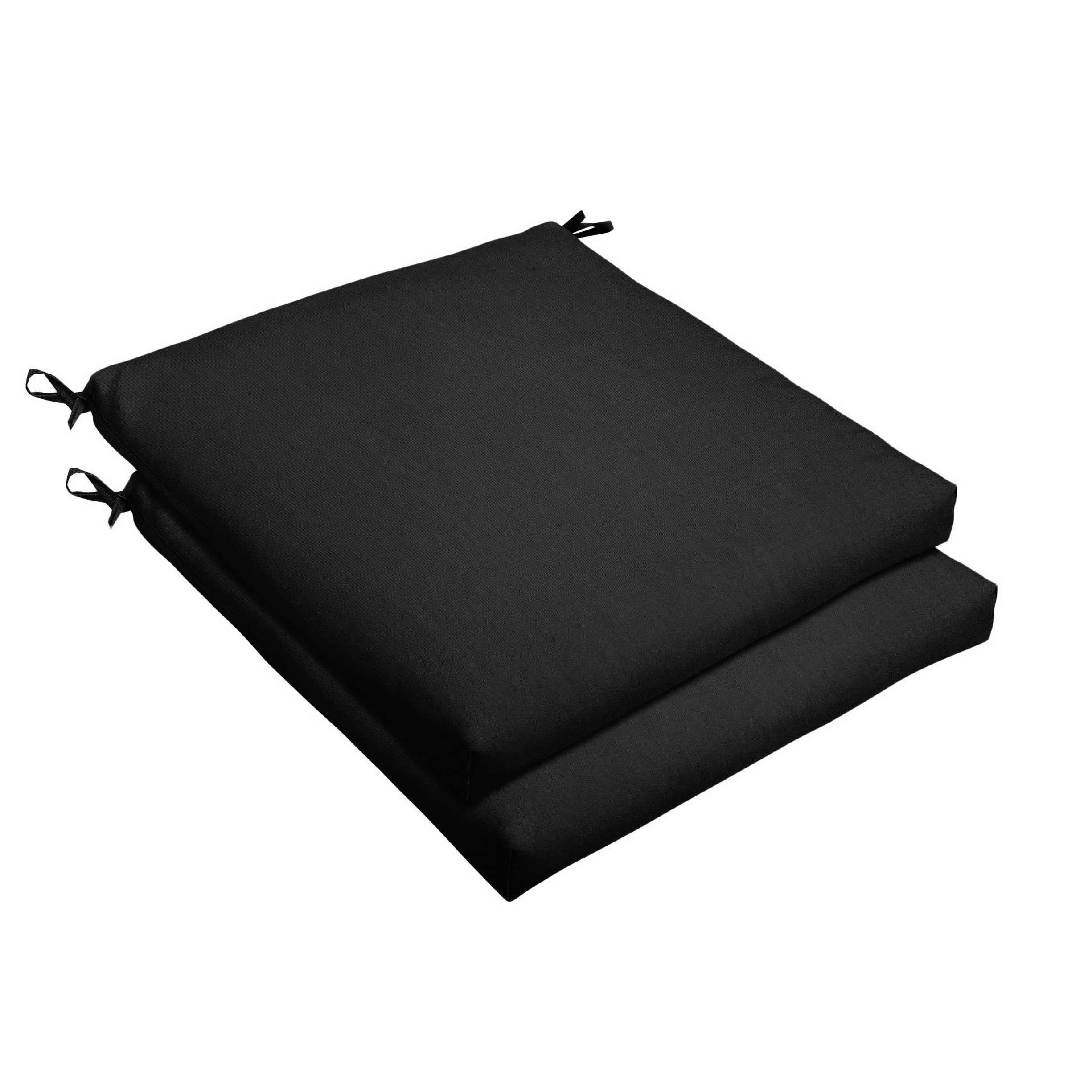 Sorra Home Bristol Black Indoor Outdoor Chair Cushion