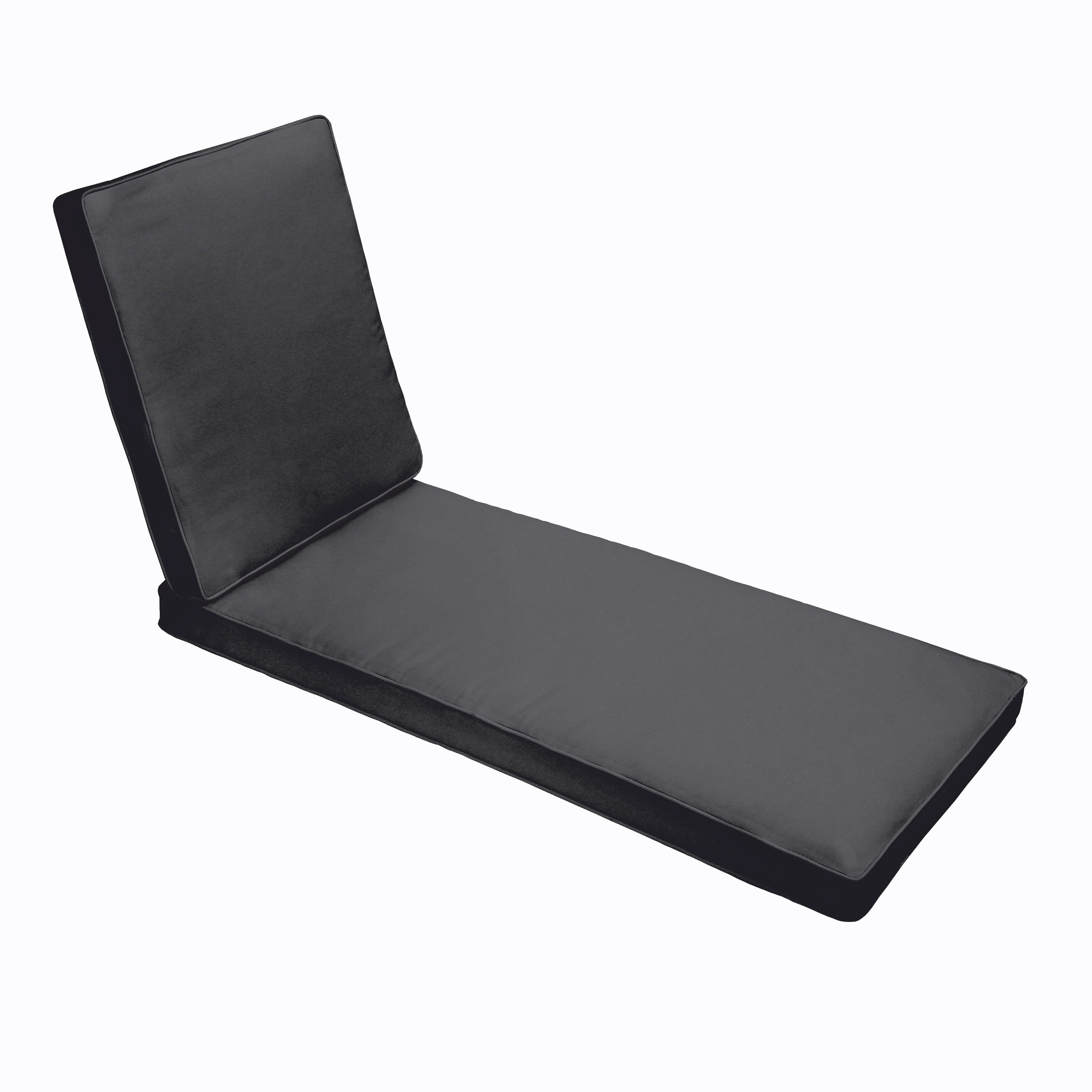 Sorra Home Black Indoor/Outdoor Hinged Cushion, Corded
