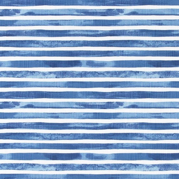 Sorra Home Blue and White Stripe Indoor/Outdoor Bristol Chair Cushion (Set of 2) 20 x 20 x 2.5 - Nelson Commodore Blue