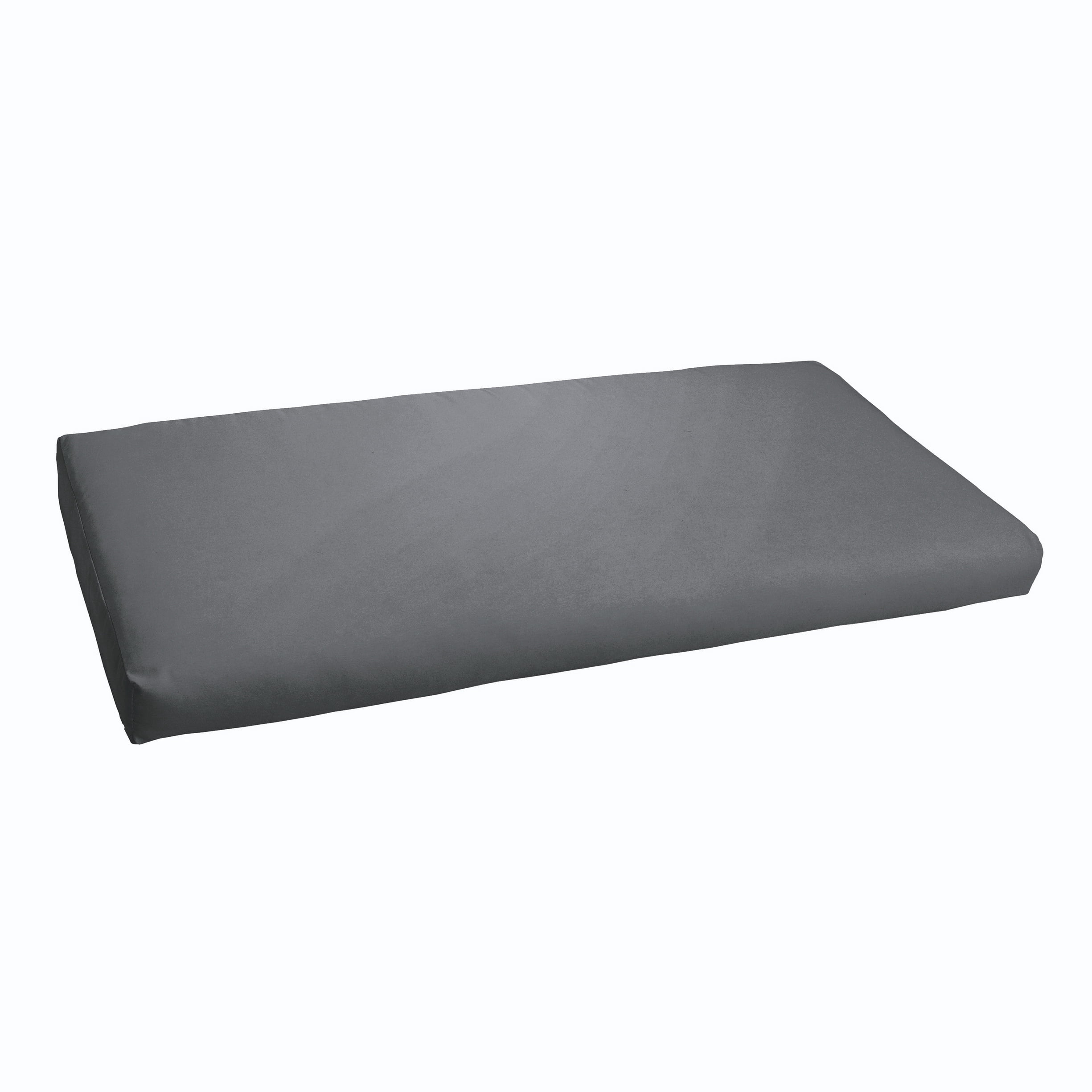 Sorra Home Charcoal Grey Bench Cushion for Indoor Outdoor Use, Bristol