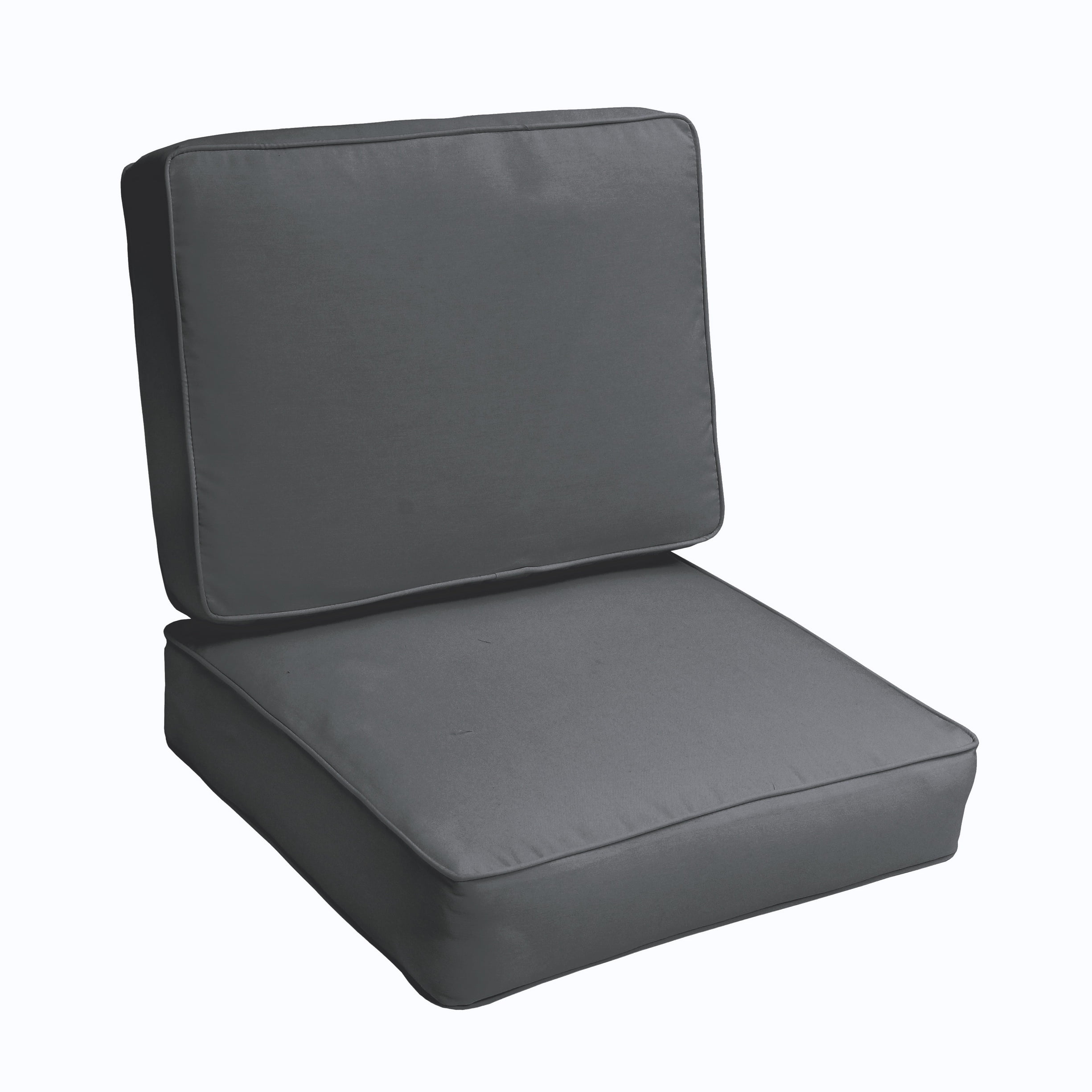 Sorra Home Charcoal Grey Indoor/Outdoor Deep Seating Cushion, Corded