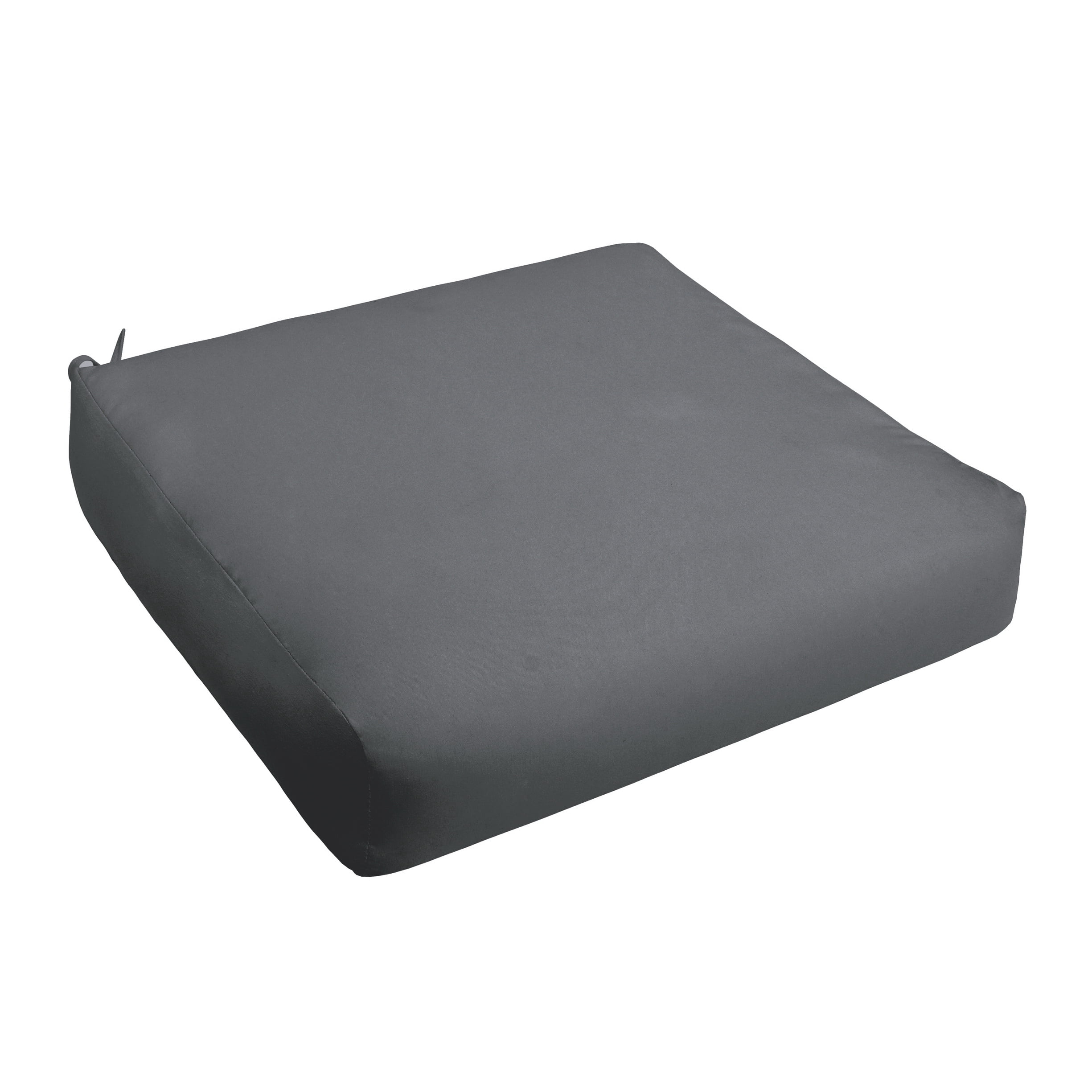 Sorra Home Charcoal Grey Indoor/Outdoor Deep Seating Cushion, Round Front