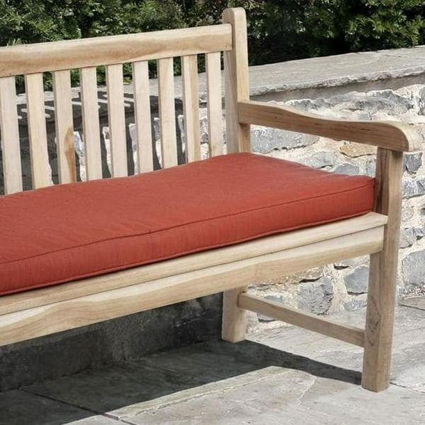 Sunbrella Sorra Home Clara Indoor Outdoor Textured Red Bench Cushion with 60 in w x 19 in d Walmart Business Supplies