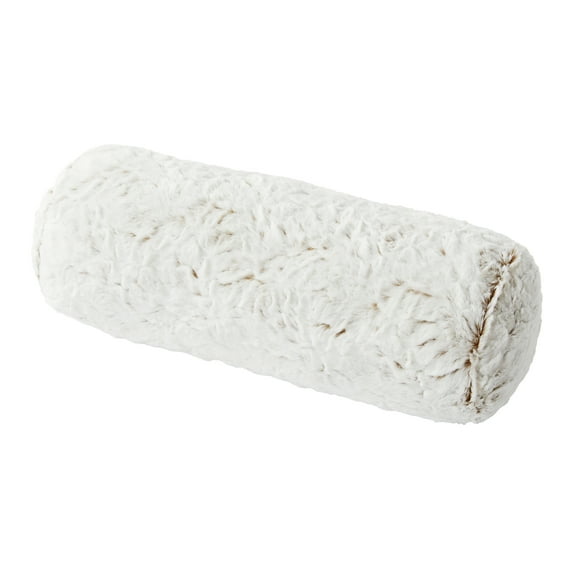 Sorra Home Fauxchilla Fawn Indoor Knife Edge Bolster Pillow Single 20 in W x 8 in H x 8 in D