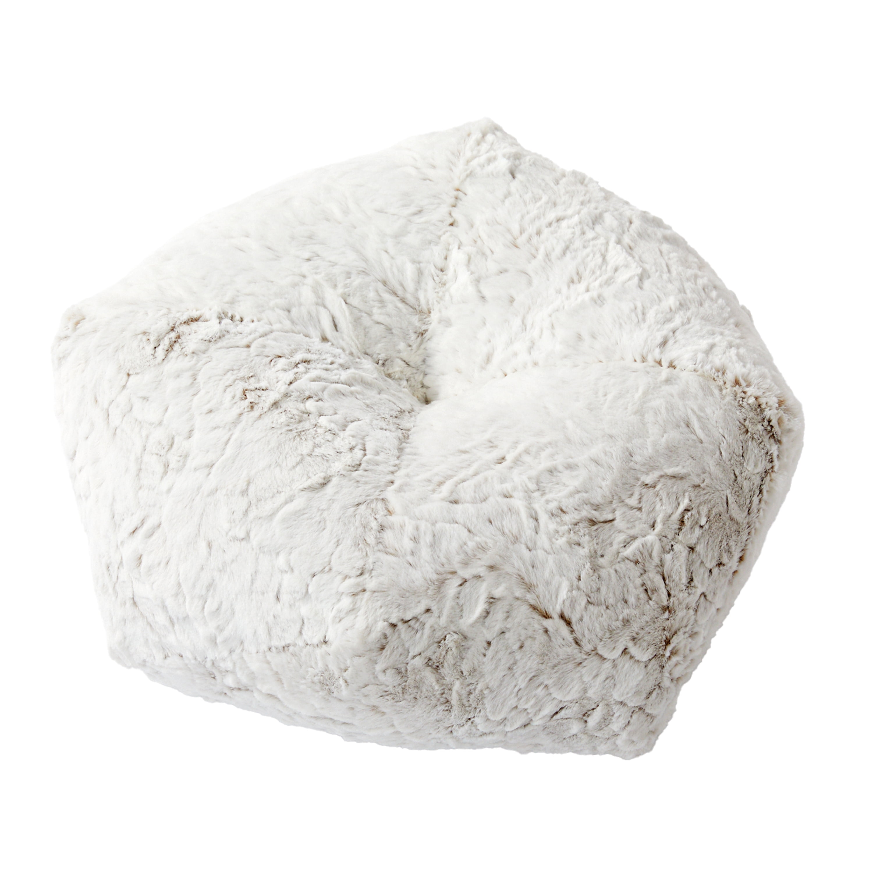 Sorra Home Fauxchilla Fawn Indoor Knife Edge Geo Pillow Single 25 in W x 12 in H x 25 in D