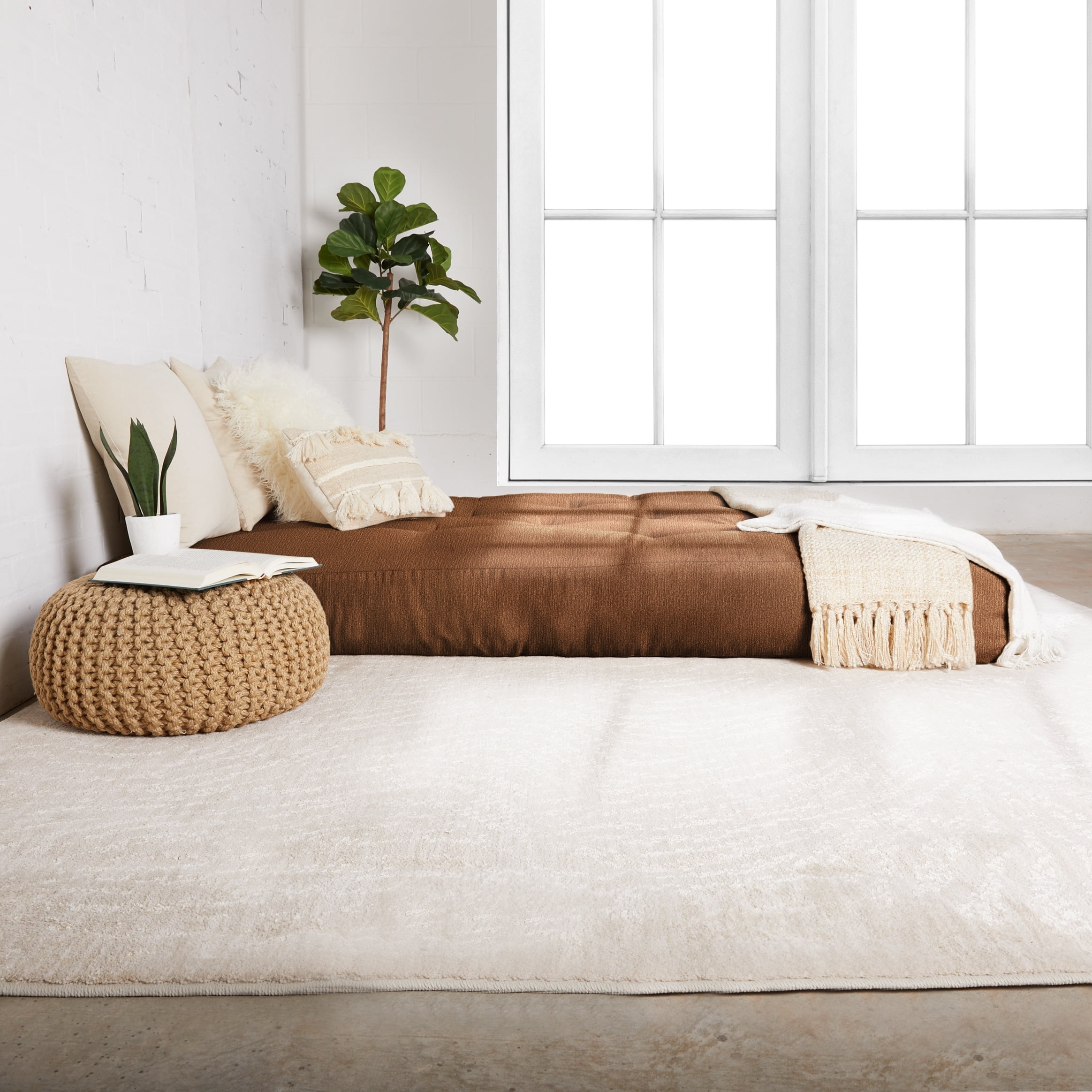 Pecan Full Size Textured Polyester Futon Mattress