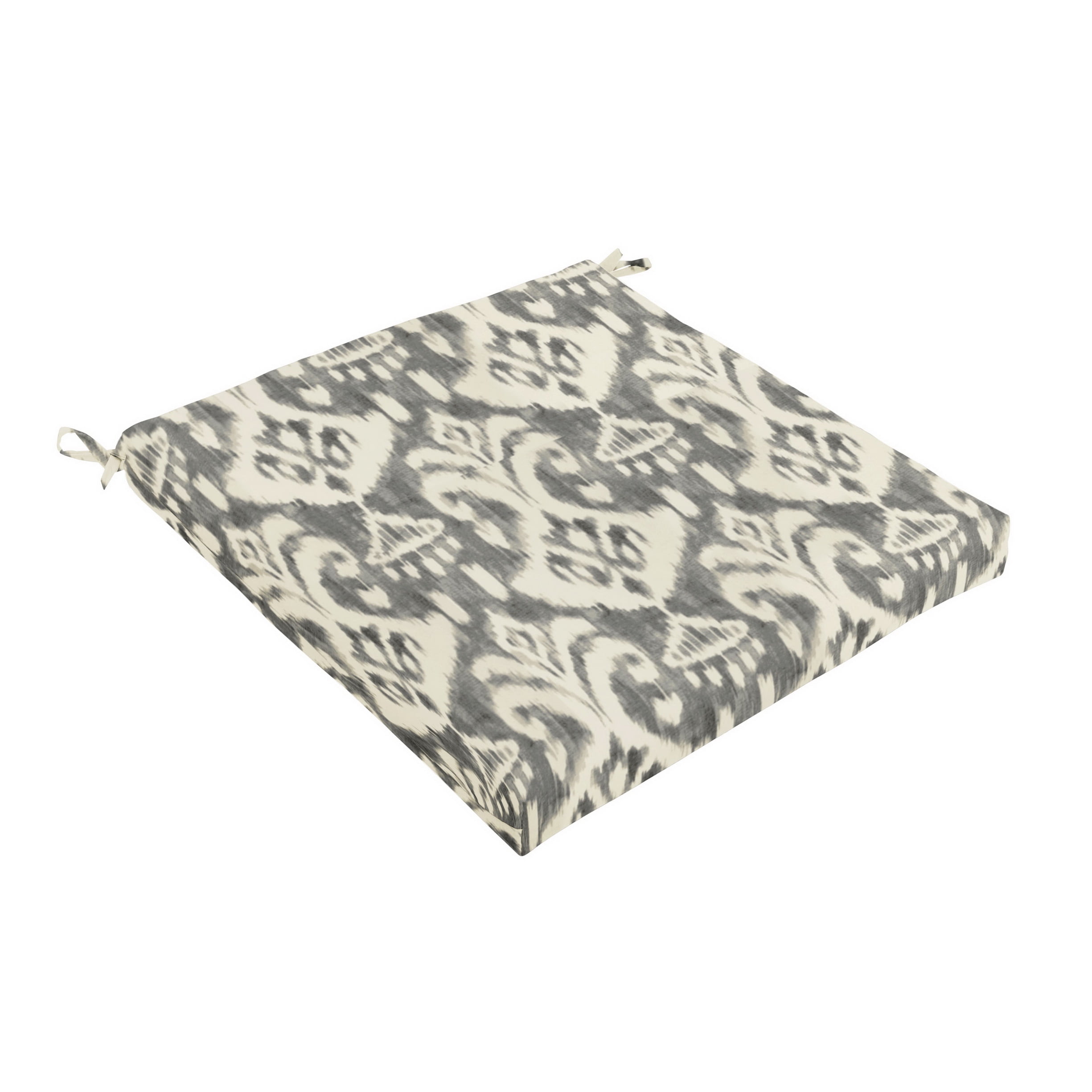 Sorra Home Indoor/Outdoor Grey and Cream Chair Cushion