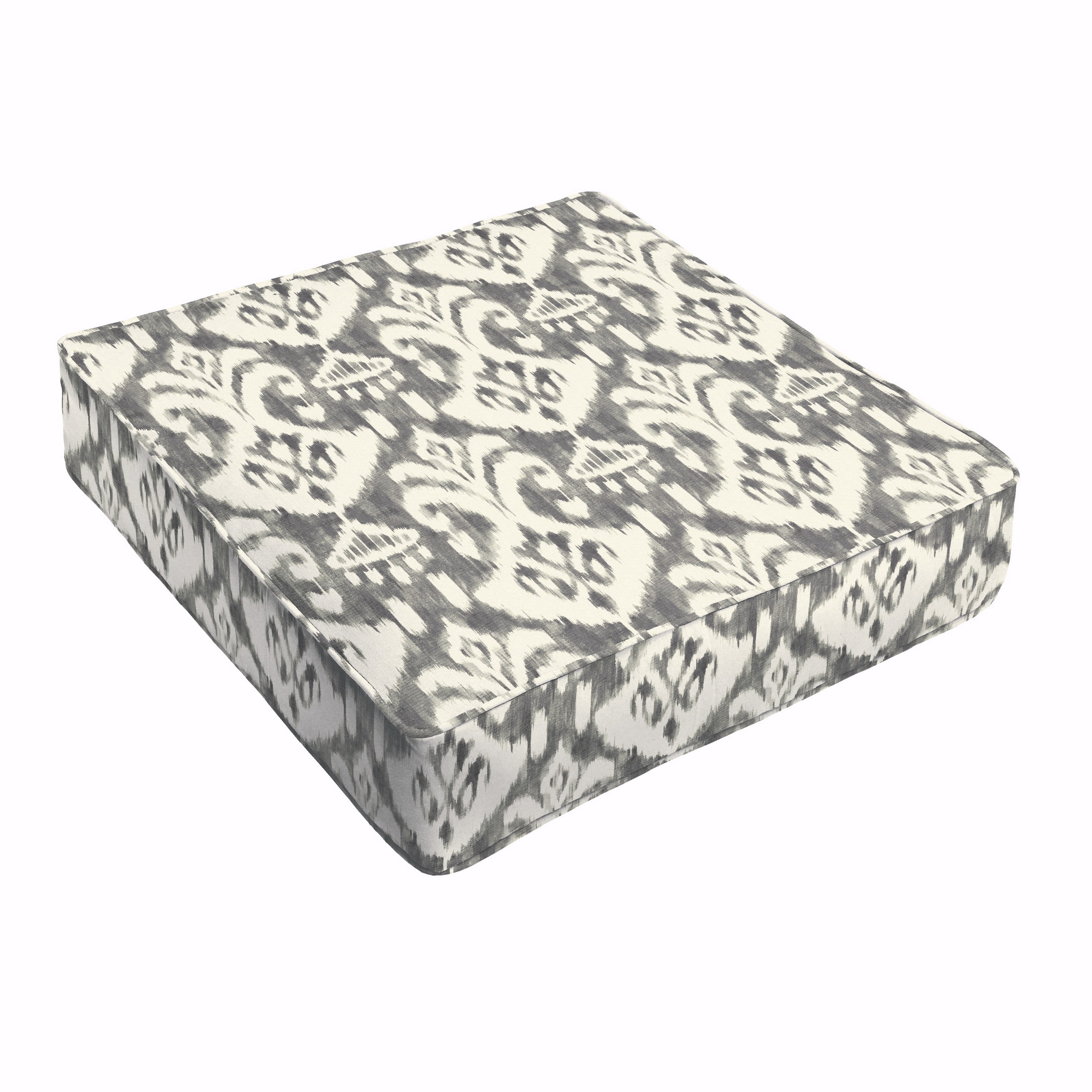 Sorra Home Grey and Cream Indoor/Outdoor Deep Seating Cushion, Corded