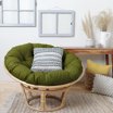 Sorra Home Indoor Round Papasan Cushion 48" x 48" x 4" - Mauve ...