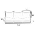 thumbnail image 1 of Sorra Home  Indoor/Outdoor Deep Seating Sofa Pillow and Cushion Set 23.5 x 23 x 5 Sofa Pillow Cushion Set Corded - Graphite, 1 of 5