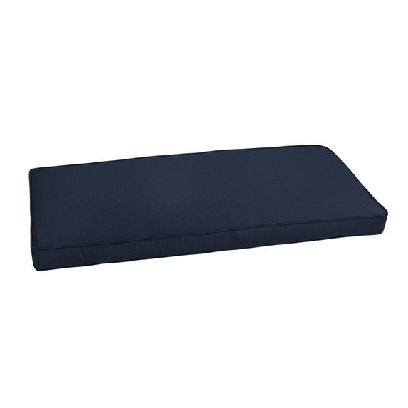 Sorra Home  Indoor/Outdoor Solid Corded Bench Cushion 40 x 17 x 2 Bench Cushion Corded - Indigo