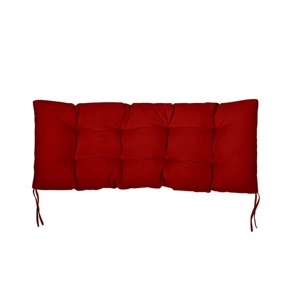 Sorra Home Indoor/Outdoor Tufted Bench Cushion 37 x 17 x 2 - Crimson