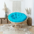 thumbnail image 1 of Sorra Home  Indoor Suede Round Papasan Cushion 44 in x 44 in x 4 in - Aqua, 1 of 5