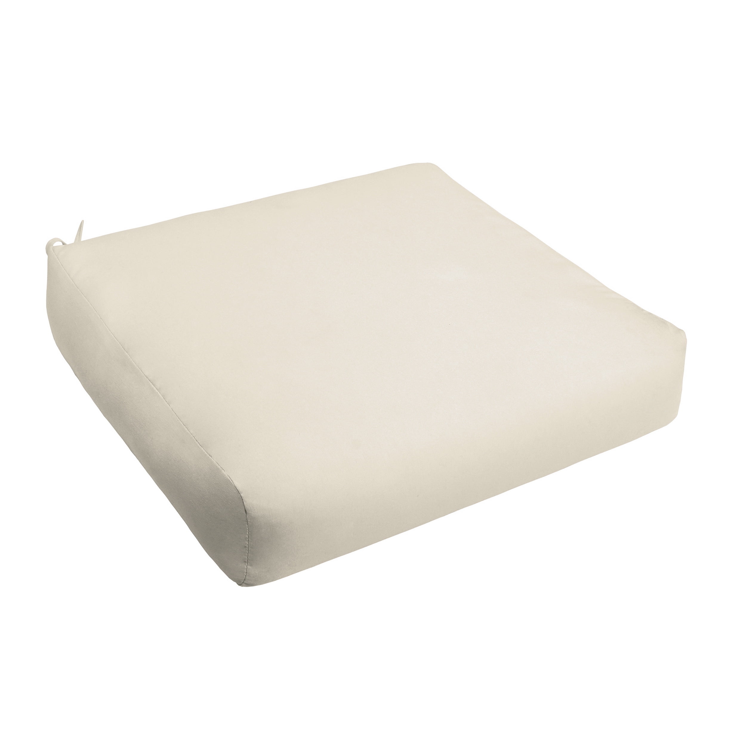 Sorra Home Ivory Indoor/Outdoor Deep Seating Cushion, Round Front