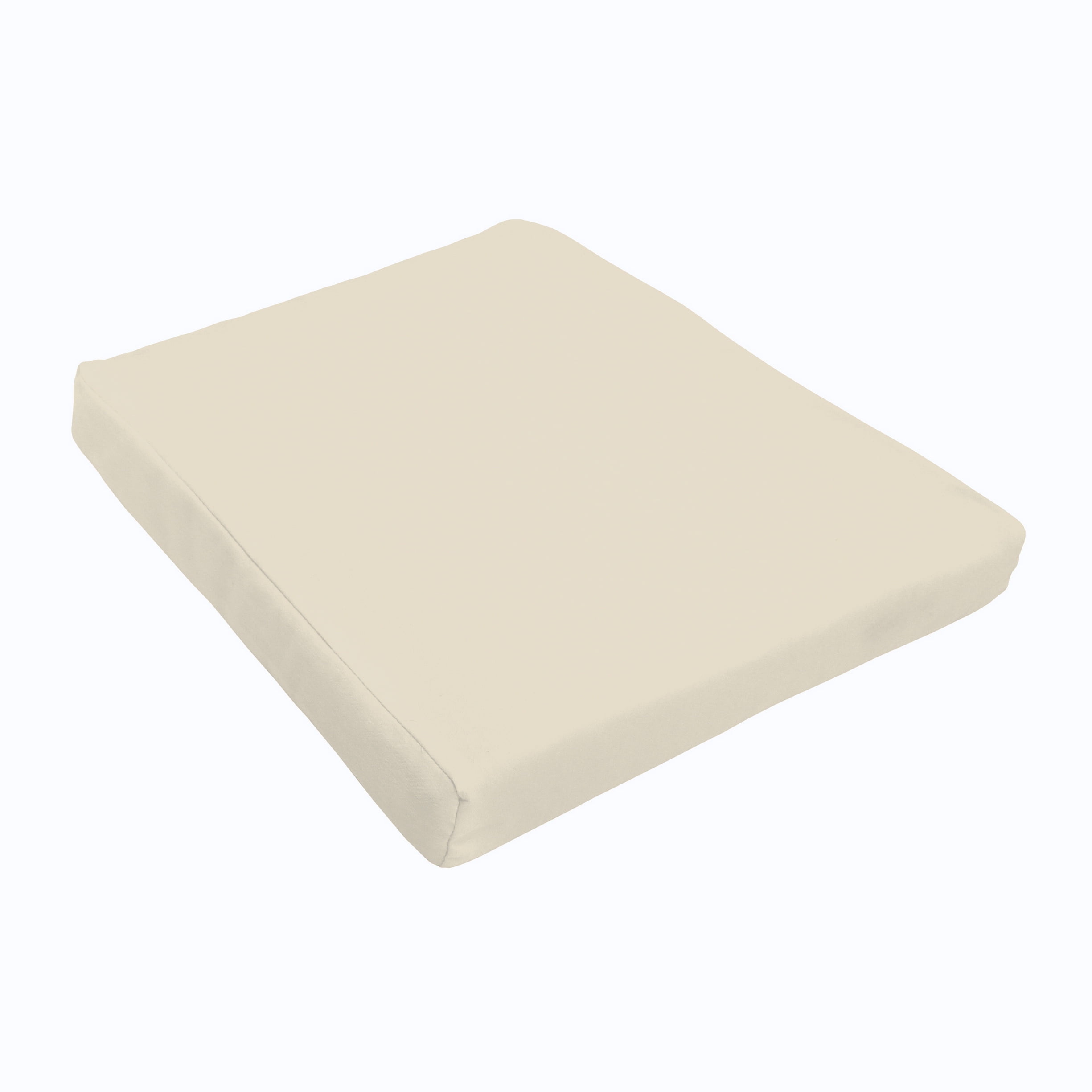 Sorra Home Ivory Indoor/Outdoor Tapered Cushion, Round Front