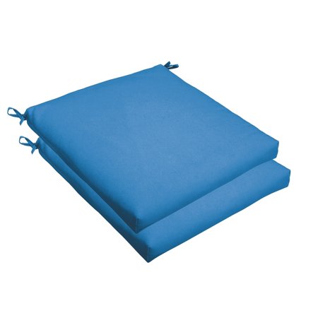 Sorra Home  Light Blue 19 x 2.5-inch Chair Cushion - Bristol (Set of 2)