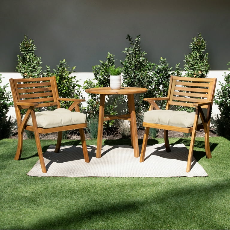 Sorra Home Natural Tufted Chair Cushion Round U-Shaped Back 16 x