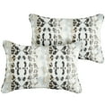 thumbnail image 1 of Sorra Home  Ombre Animal Indoor/Outdoor Corded Lumbar Pillows (Set of 2) 12 in x 18 in - Mali Mineral Blue, 1 of 5