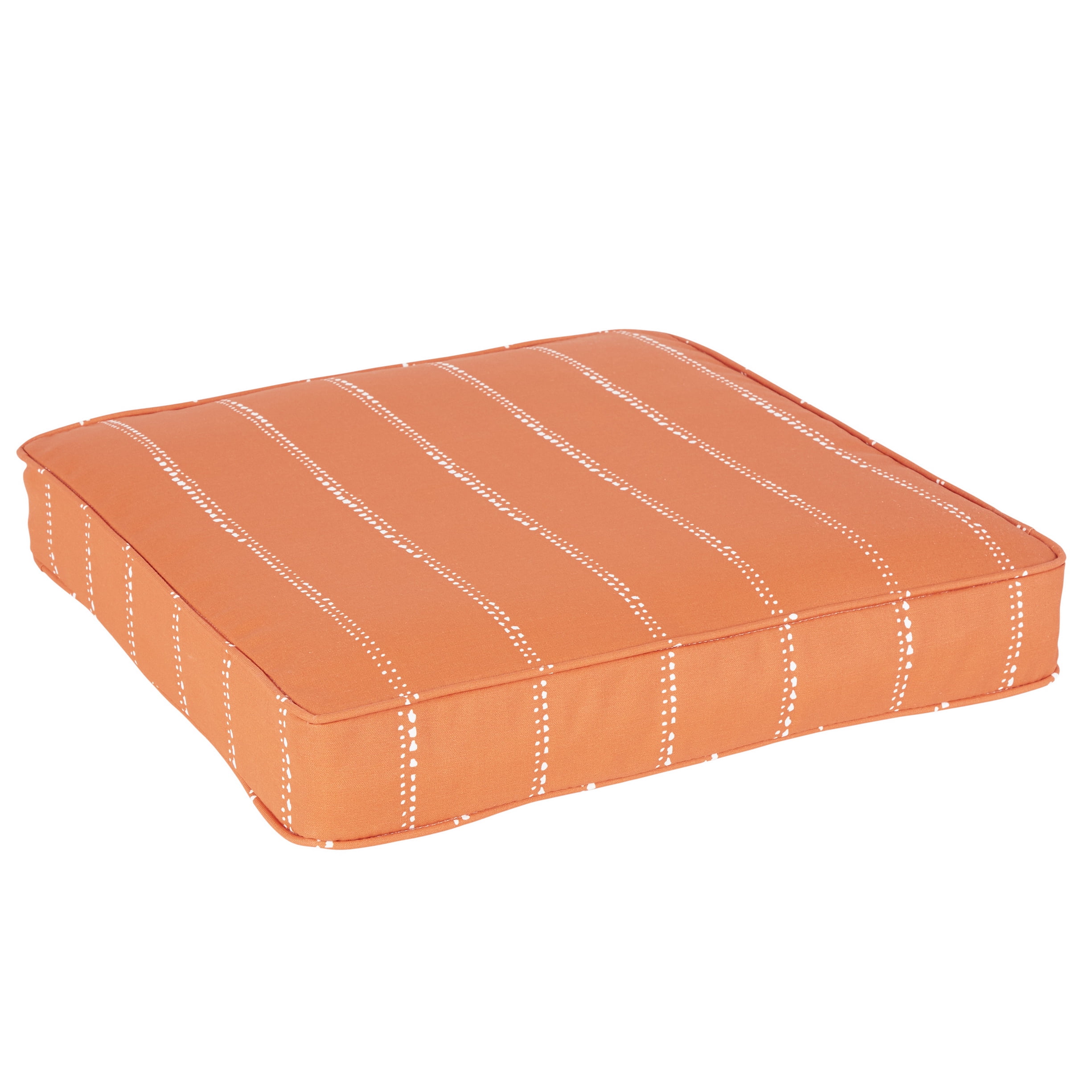 Sorra Home Orange Dotted Stripes Corded Indoor/Outdoor Cushion
