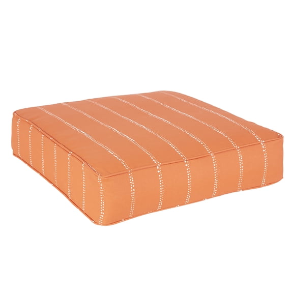 Sorra Home Orange Dotted Stripes Indoor/Outdoor Corded Deep Seating Cushion
