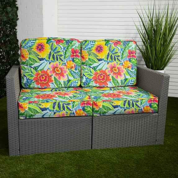 Sorra Home Pensacola Multi Indoor/Outdoor Deep Seating Loveseat Cushion Set