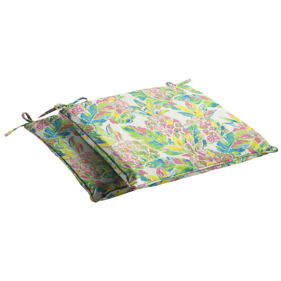 Sorra Home Pink Indoor/Outdoor Chair Pad Set, Corded