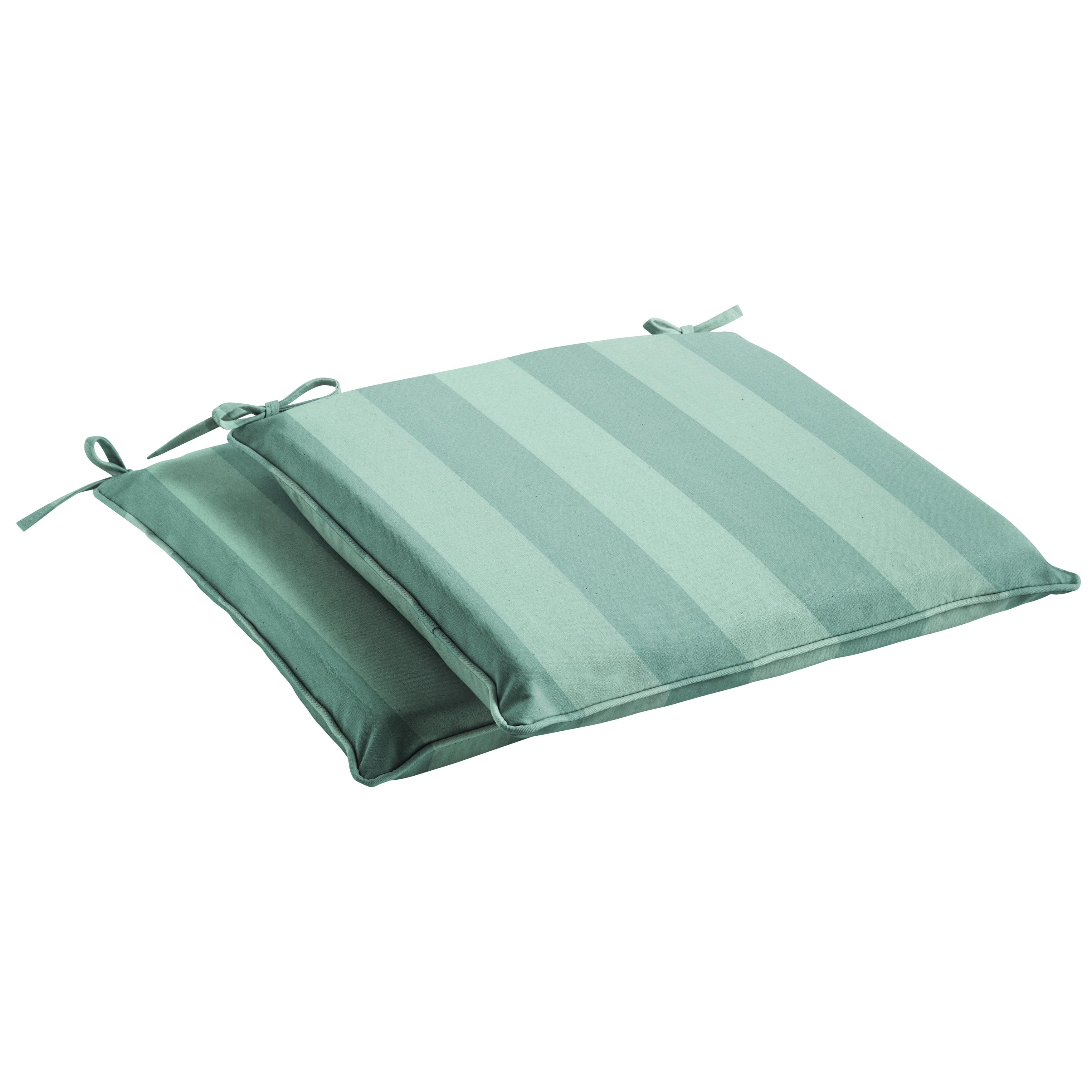 Sorra Home Preview Lagoon Stripe Corded Indoor/Outdoor Chair Pad Set