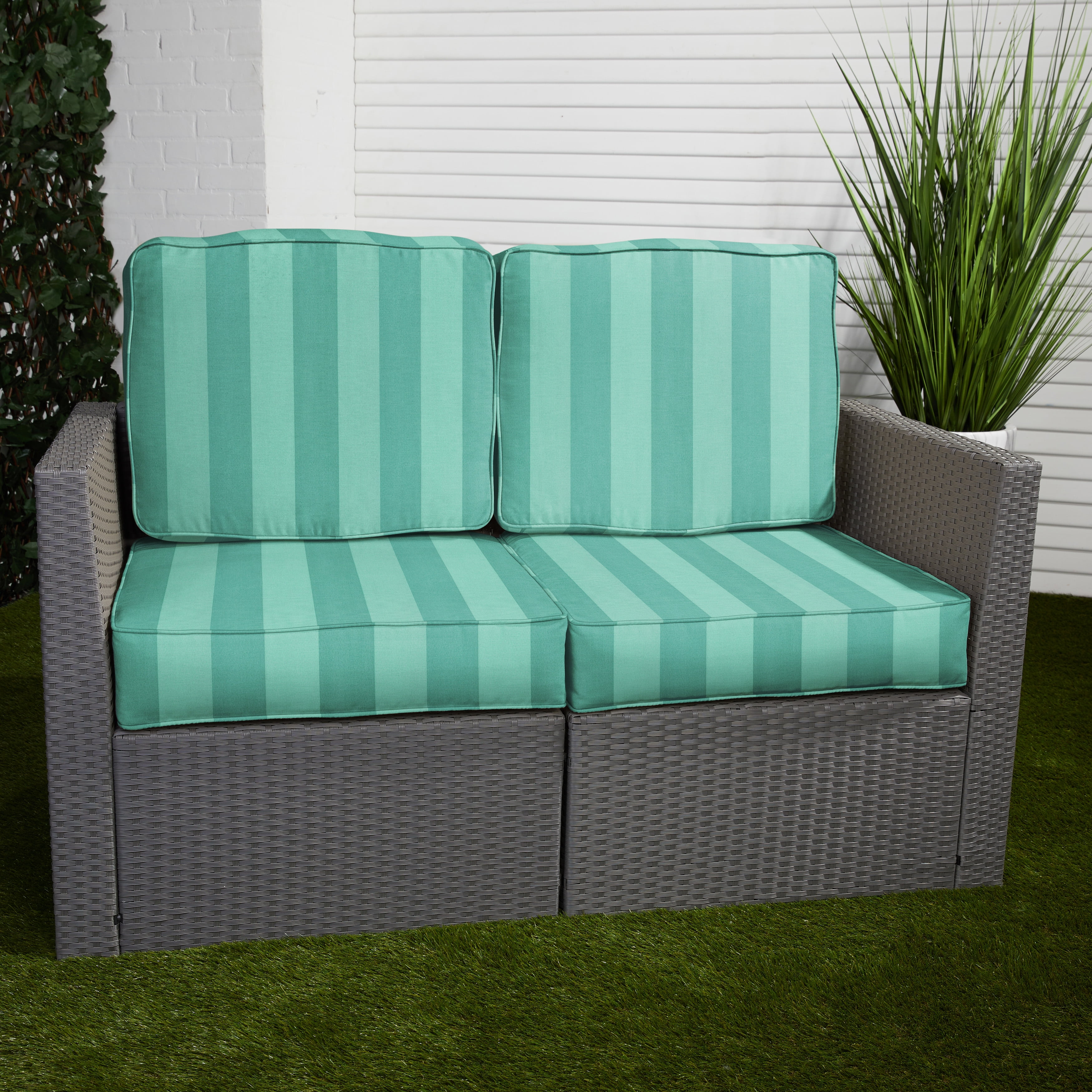 Sorra Home Preview Lagoon Indoor/Outdoor Deep Seating Loveseat Cushion Set