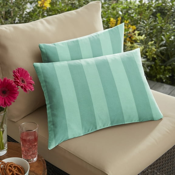 Sorra Home Preview Lagoon Indoor/Outdoor Knife Edge Pillow Set of Two